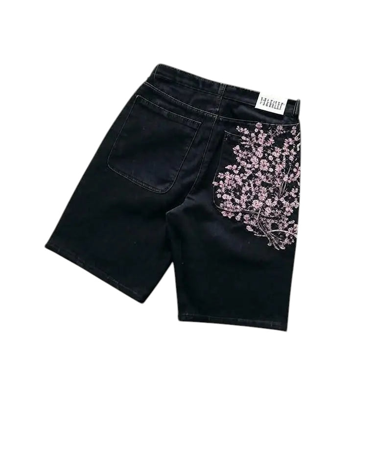 Floral Denim Short
